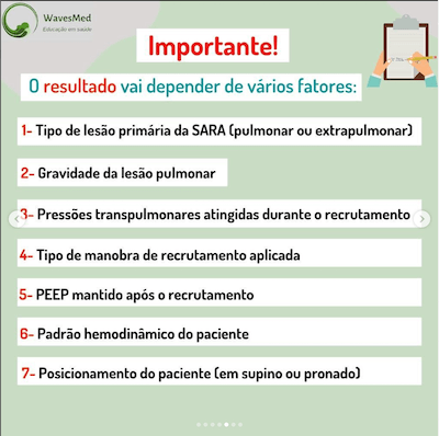 Resultado Recrutamento Alveolar Pediatria Wavesmed