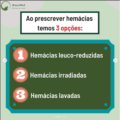 Prescrição hemácias leuco reduzidas Wavesmed