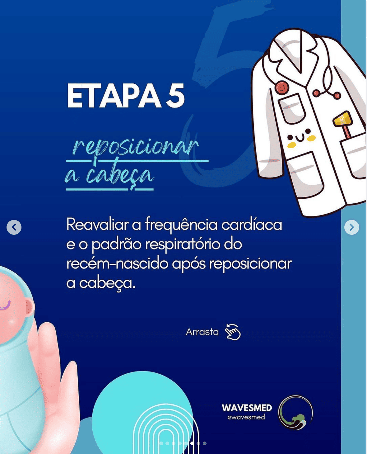 Reposicionar a cabeça reanimação Neonatal Wavesmed