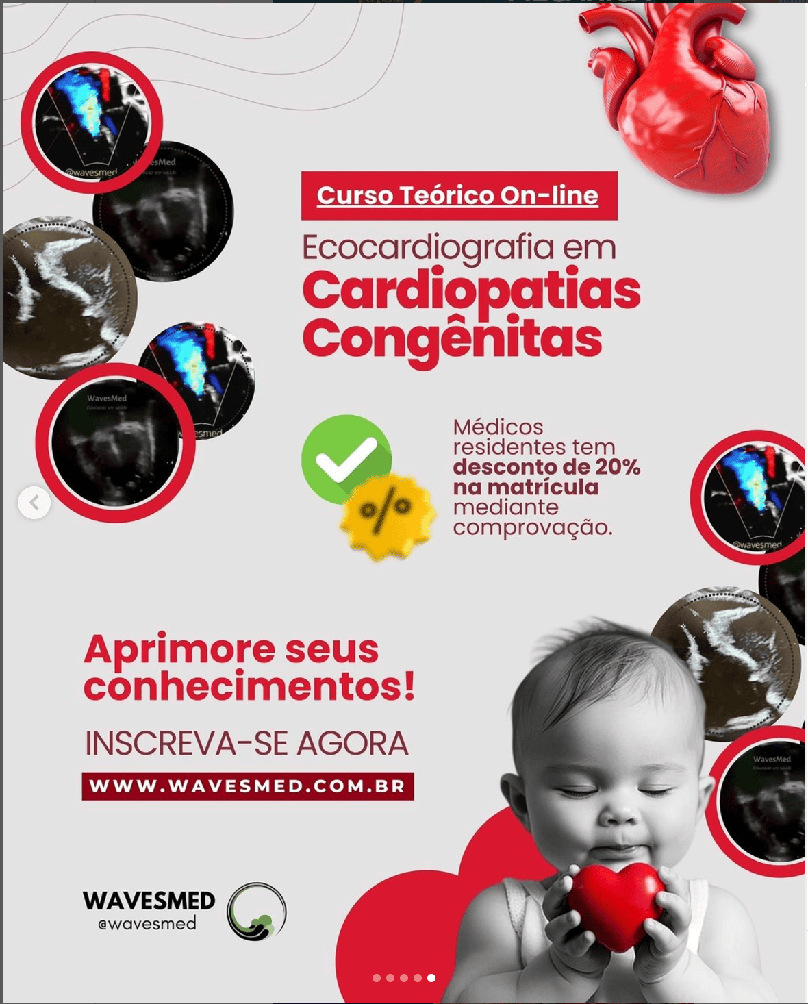Residentes curso teórico online ecocardiografia em cardiopatias congênitas Wavesmed
