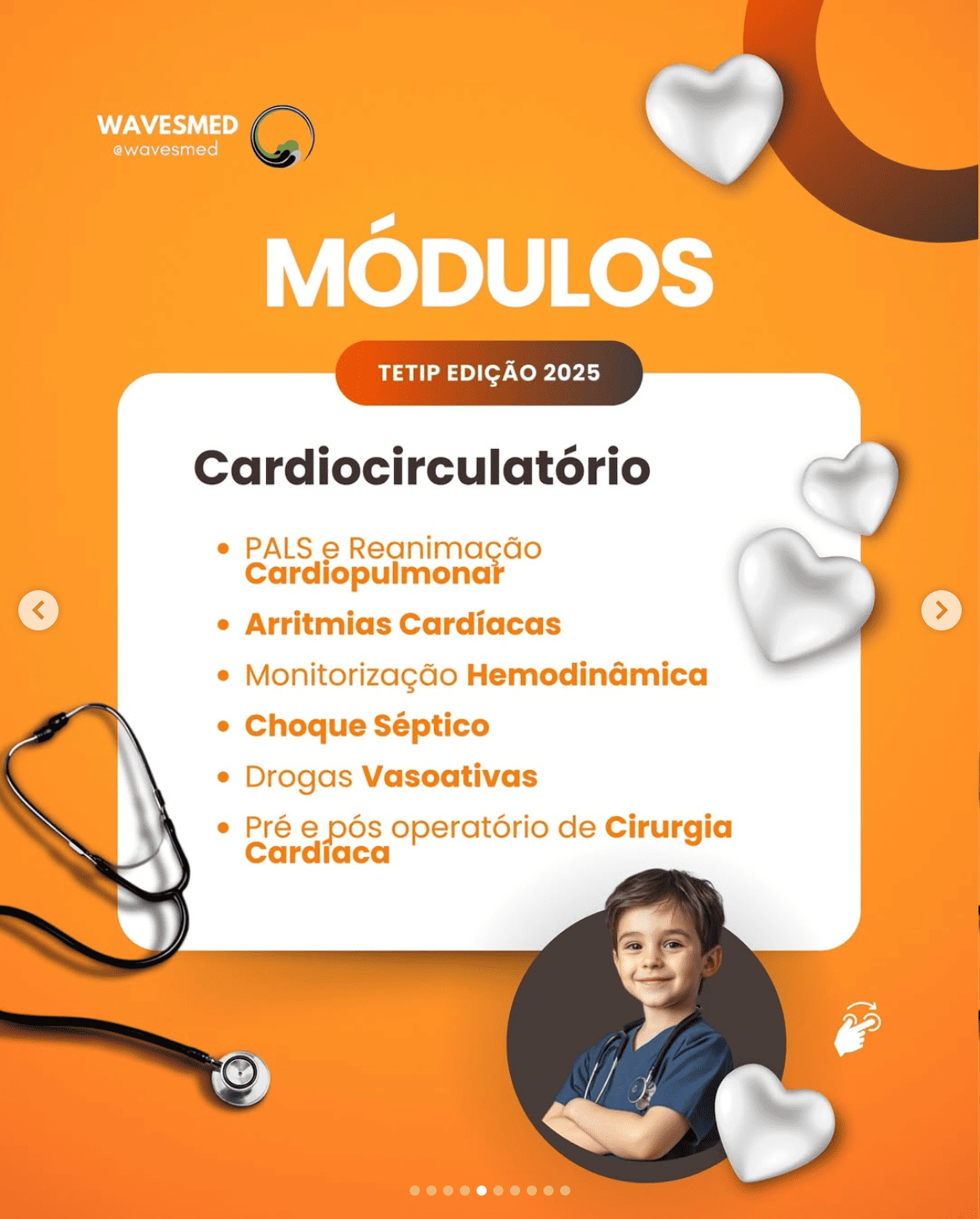 Cardiocirculatório PALS Curso Prova Titulo Terapia Intensiva Pediátrica TETIP Wavesmed