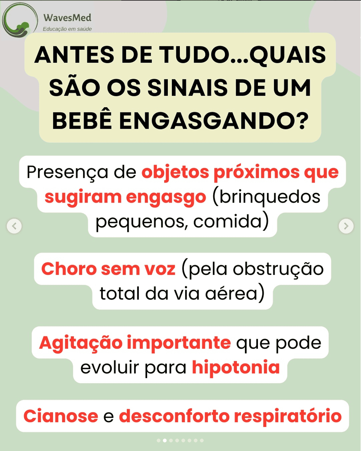 Sintomas engasgo manobra desengasgo lactente Wavesmed