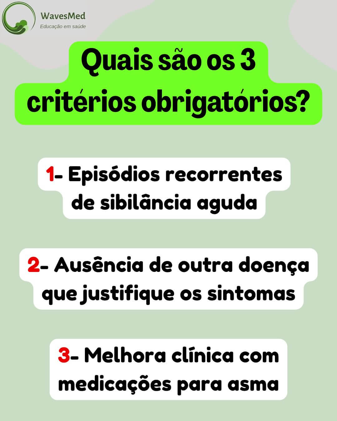 Critérios asma 1 asma crianças gina 2025 TETIP Wavesmed