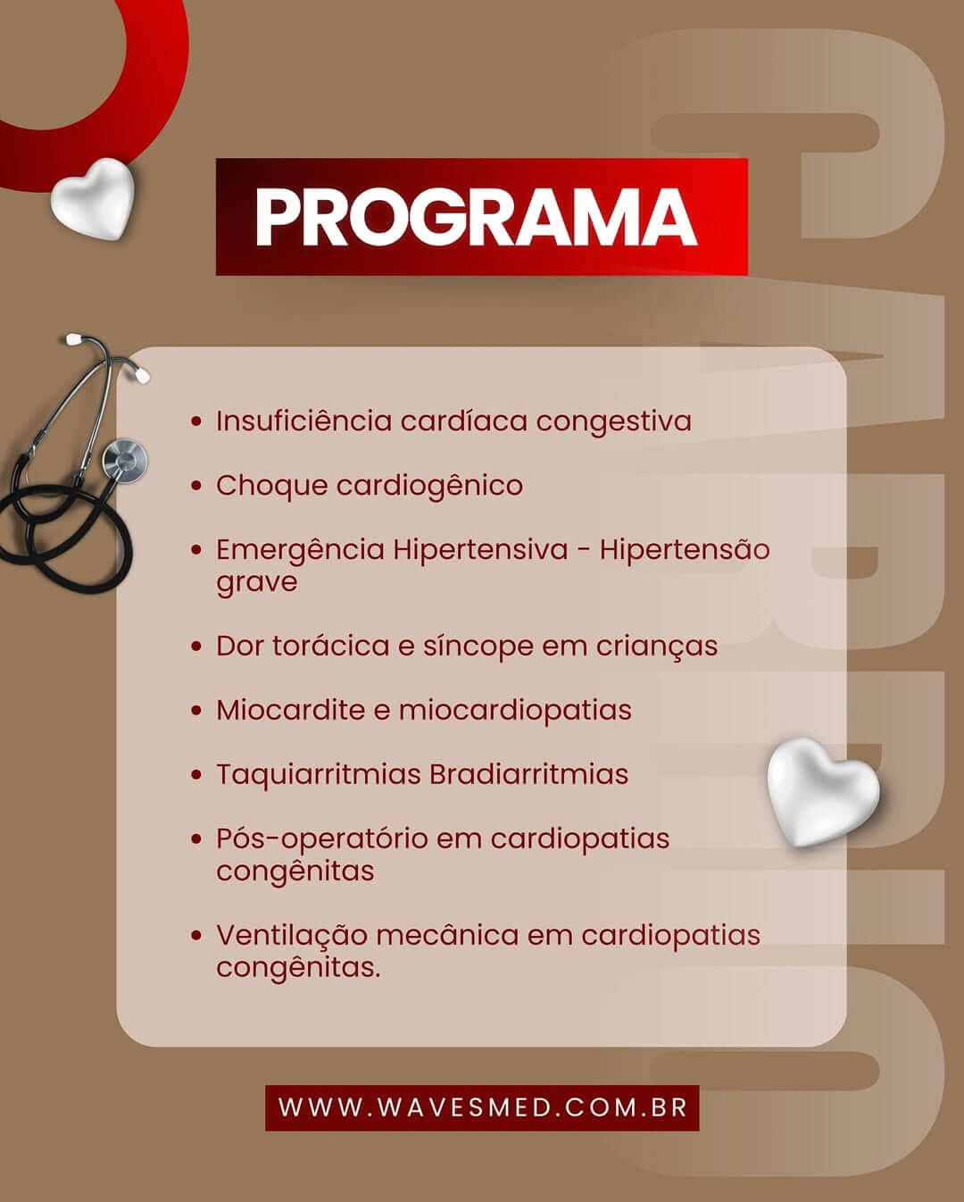 Dor torácica sincope crianças curso emergências cardiológicas pediátricas Wavesmed