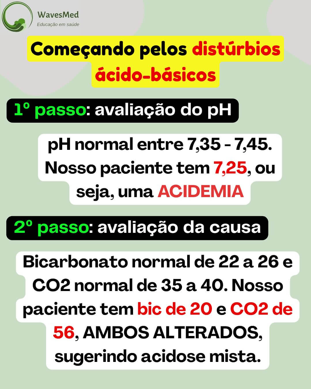PH gasometria arterial pediatria Wavesmed