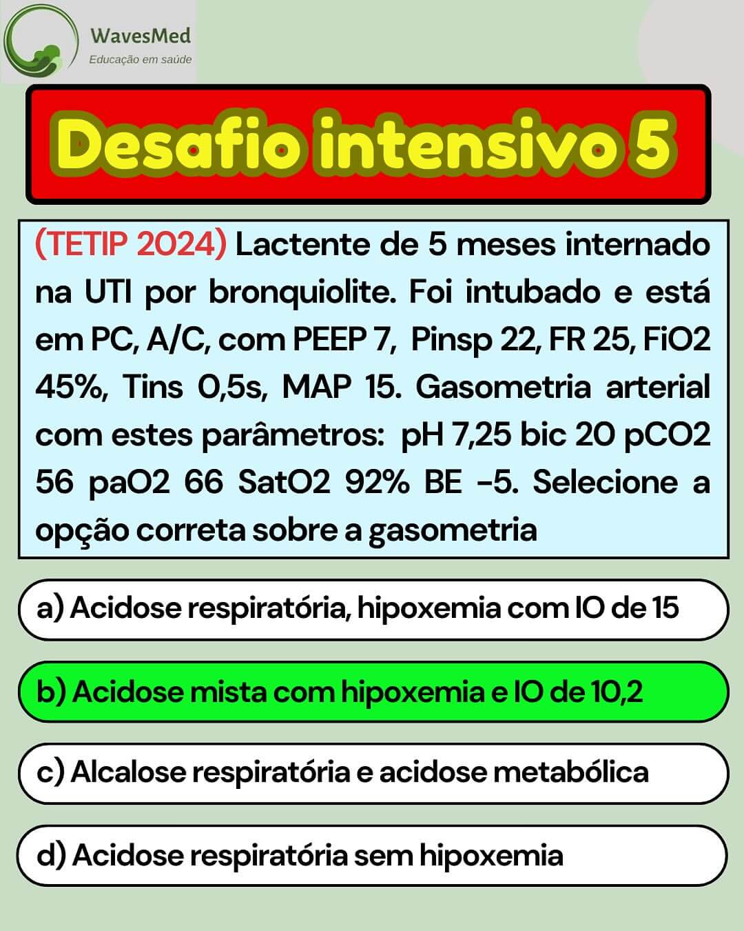 Gasometria arterial pediatria Wavesmed