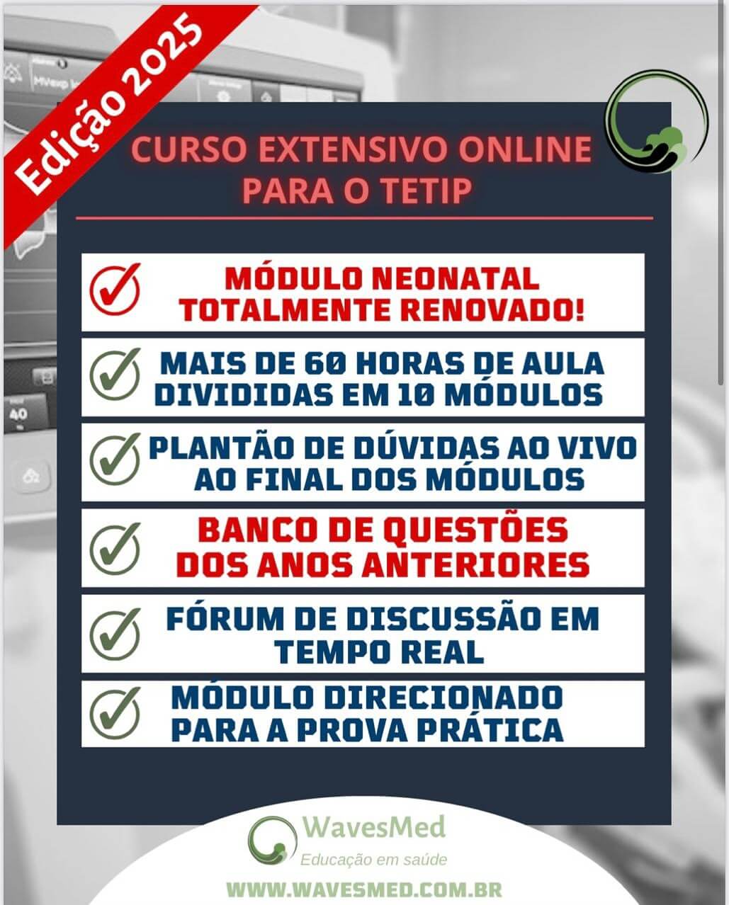 Curso Preparatório para prova de titulo de terapia intensiva pediátrica TETIP Wavesmed