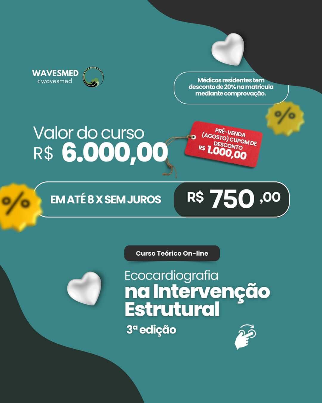 Valor Curso Ecocardiografia na Intervenção Estrutural Wavesmed