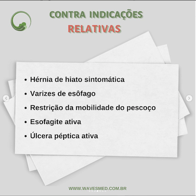 Ecocardiograma transesofágico contra indicações Wavesmed  Contra indicações relativas