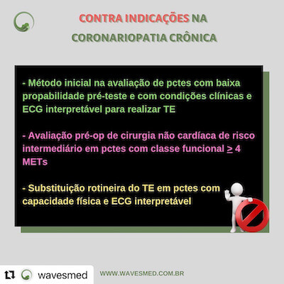 eco estresse contra indicações na coronariopatia cronica  Curso preparatorio prove de titulo de ecocardiografia Wavesmed