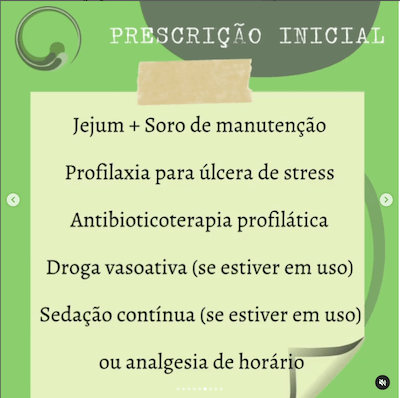 Pós operatório de cirurgia cardíaca pediátrica Wavesmed  Prescrição inicial